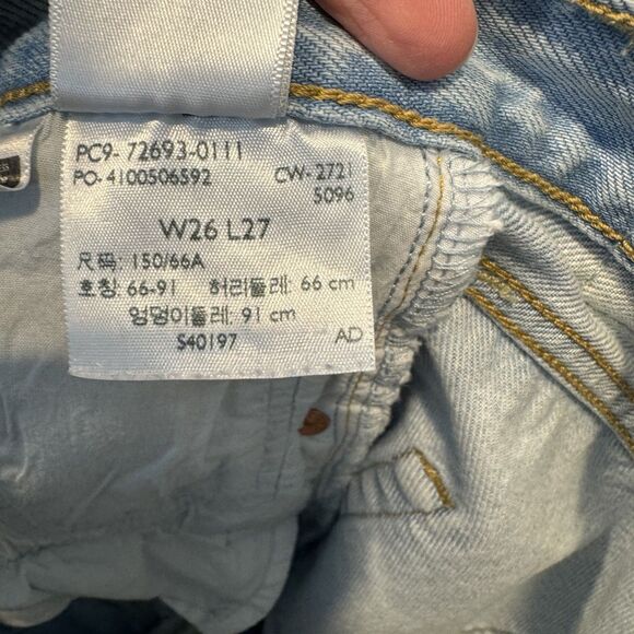 Levi's Ribcage Straight Ankle Jeans Light Wash Denim 100% Cotton Women sz 26 - Picture 4 of 11